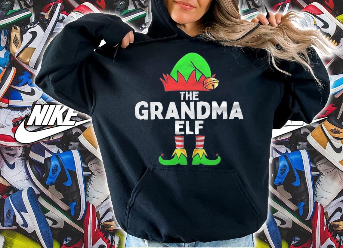 Grandma Elf Matching Family Christmas Women Shirt