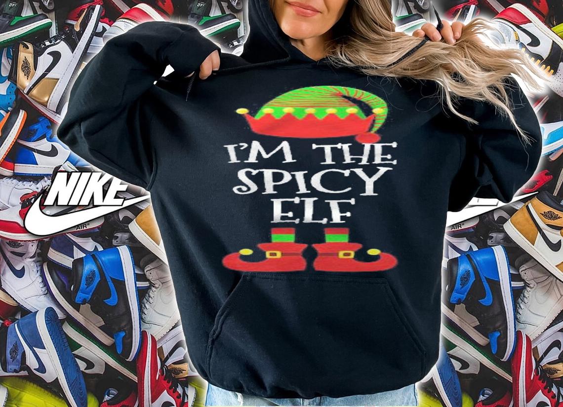 Im The Spicy Elf Christmas Xmas Funny Elf Group Costume T-shirt