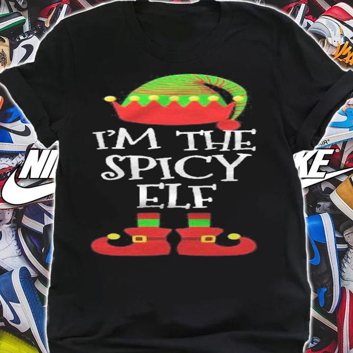 Im The Spicy Elf Christmas Xmas Funny Elf Group Costume T-shirt