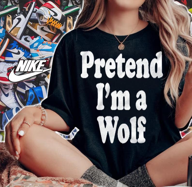 Pretend Im A Wolf Funny Lazy Easy Halloween Costume Shirt woman shirt