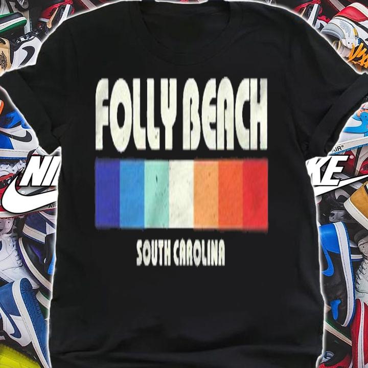 Folly Beach South Carolina Vintage 80S Style Shirt