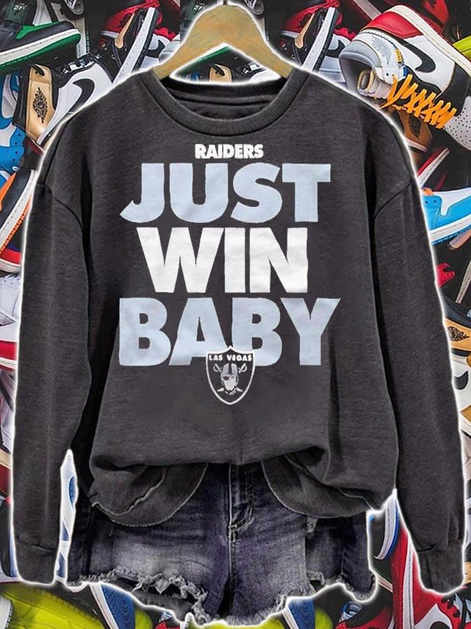 Las Vegas Raiders just win baby logo T-shirt sweatshirt