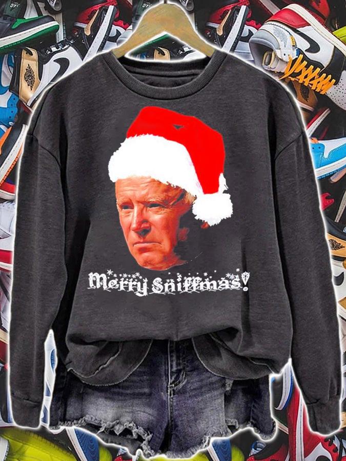 Santa Joe Biden 2021 Christmas Satire Design Pro Trump Premium shirt sweatshirt