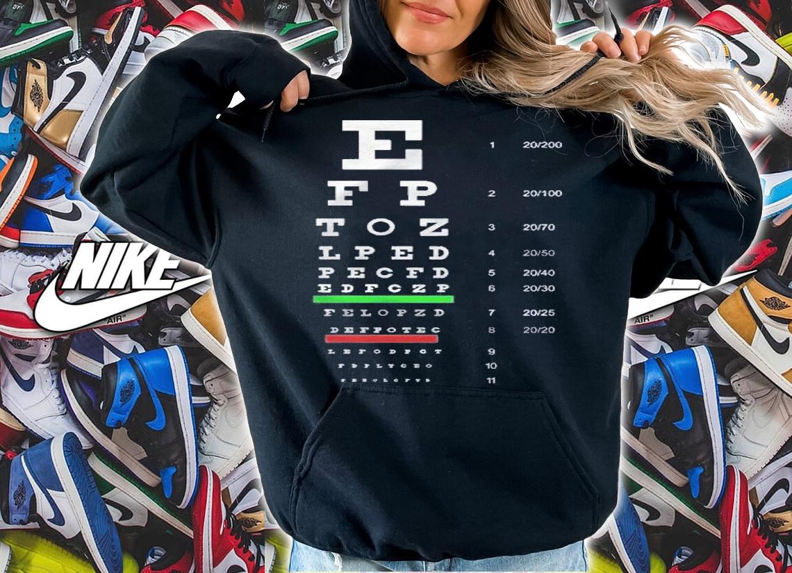 Snellen Eye Chart Test Ophthalmology Shirt
