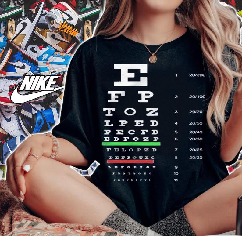 Snellen Eye Chart Test Ophthalmology Shirt