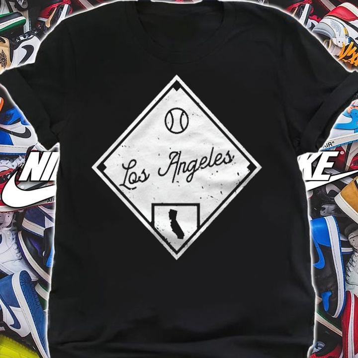 Los Angeles Baseball Fan California State Outline Shirt shirt