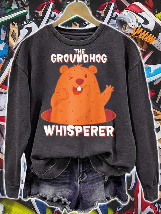 Cute The Groundhog Whisperer T-Shirt sweatshirt