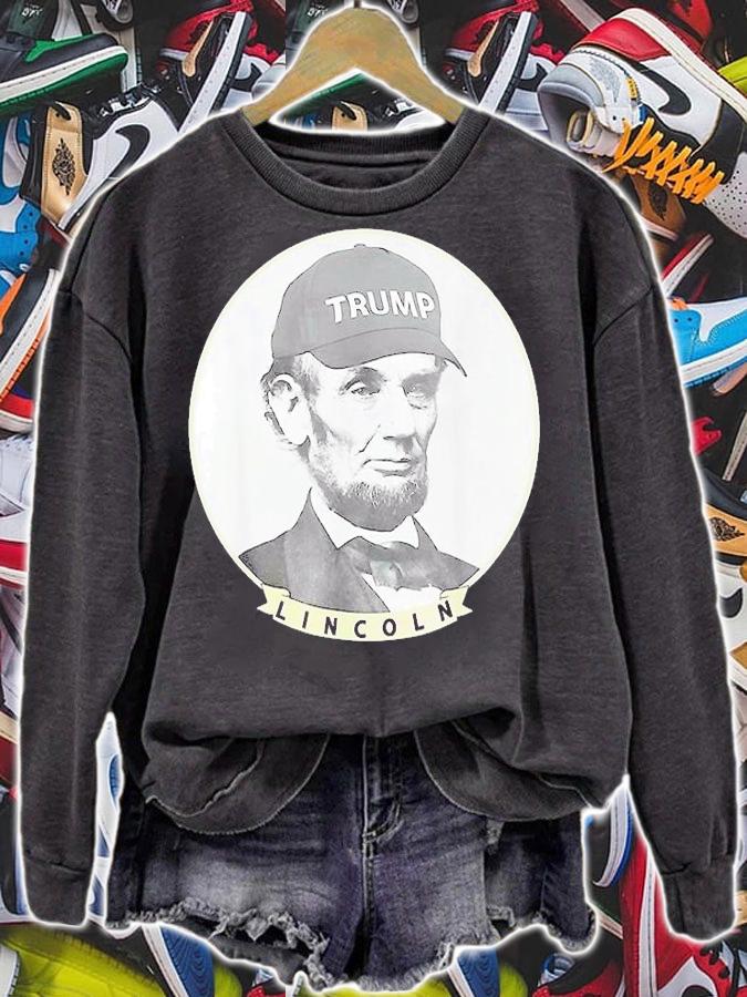 Lincoln Wearing Trump Hat Abe Merica Abraham T-Shirt