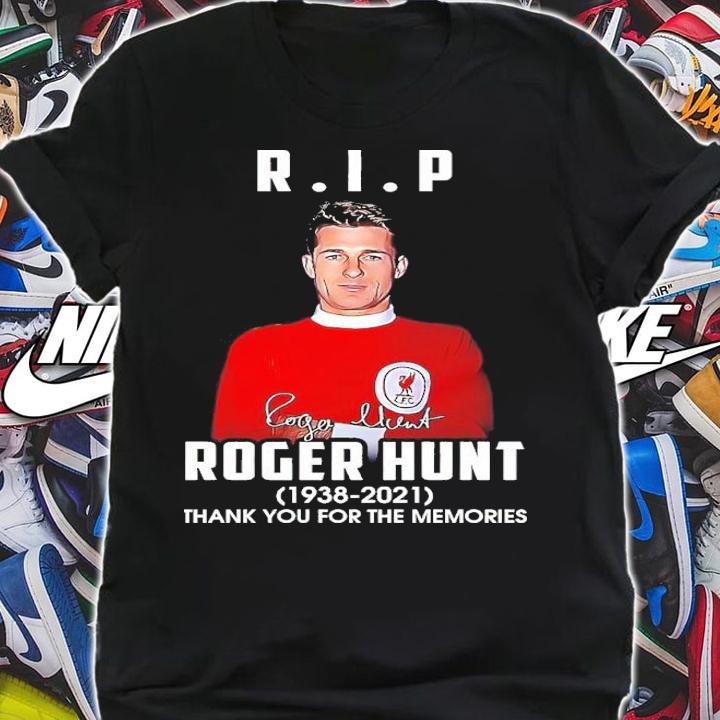 RIP Roger Hunt 1938-2021 Signatures Thank You For The Memories Shirt shirt