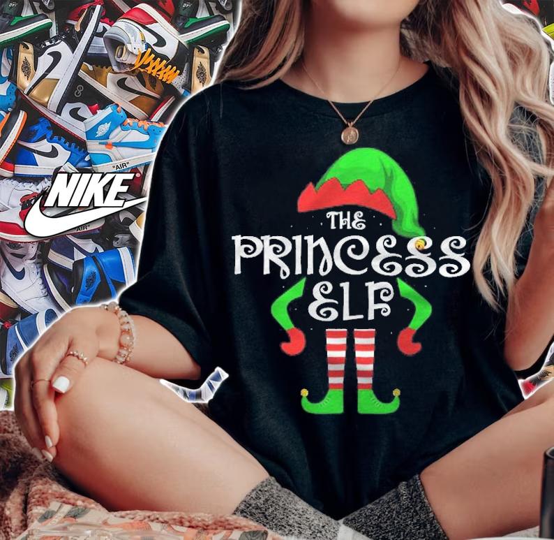 The Princess Elf Cute Christmas Family Matching Costume Pjs T-shirt woman shirt