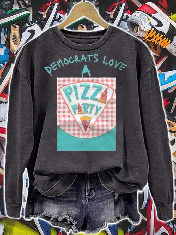 Trending democrats Love A Good Pizza Party Political Humor T-Shirt