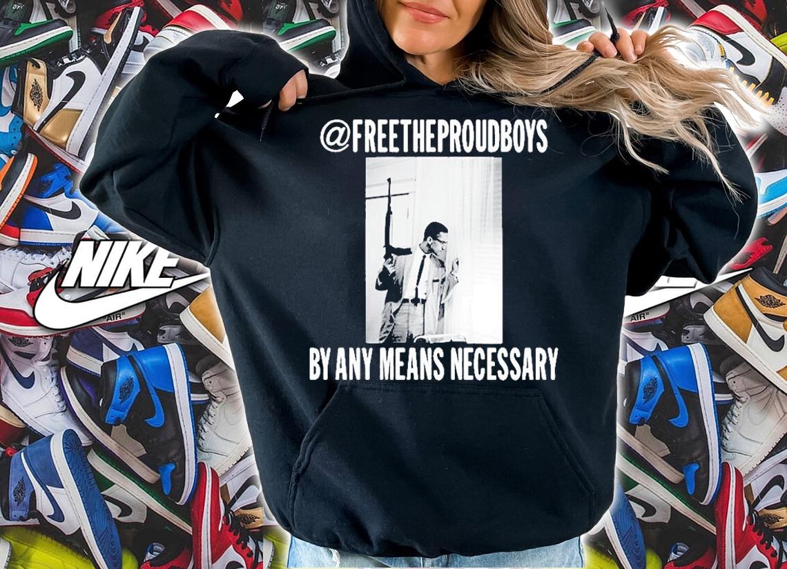 Free The Proud Boys By Any Means Necessary T-Shirt
