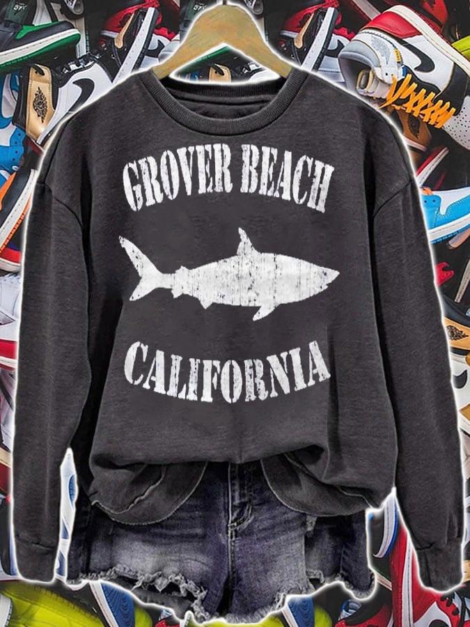 Grunge Grover Beach Ca Shark Shirt