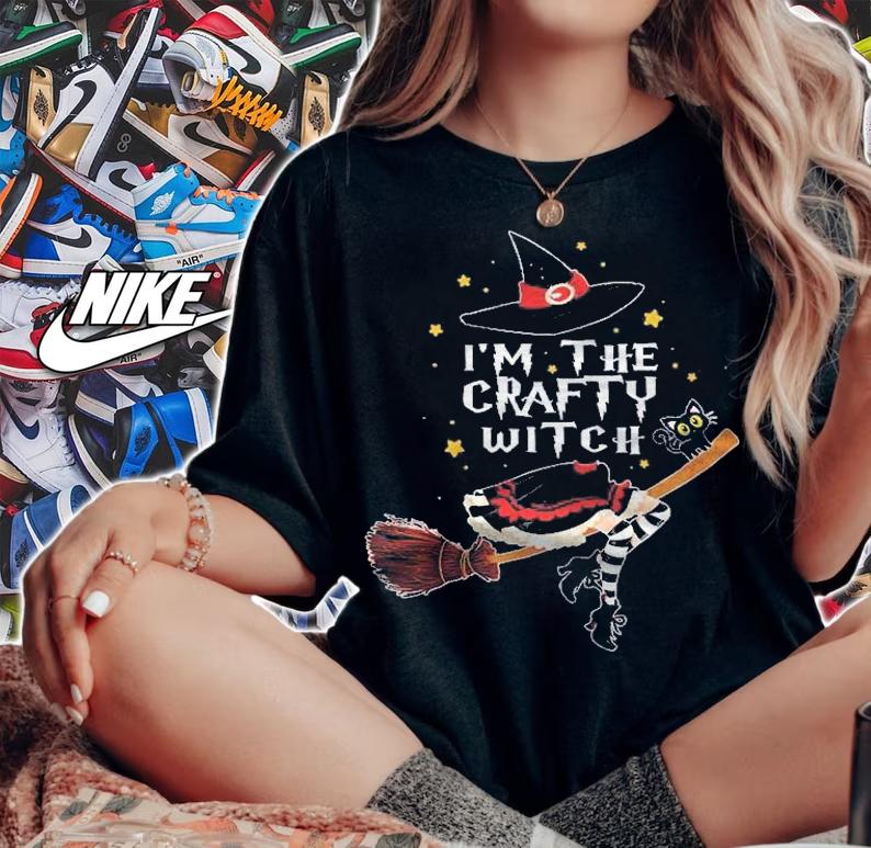 Im The Crafty Witch Halloween Matching Group Costume Shirt woman shirt