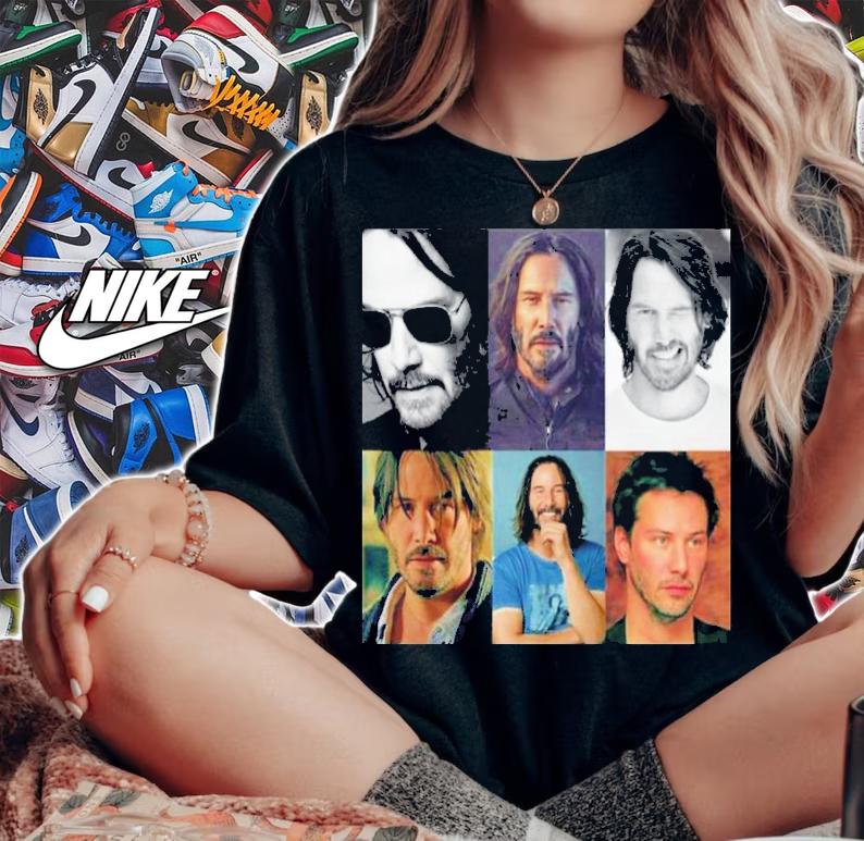 Keanu Reeves Collage The Matrix Shirt woman shirt
