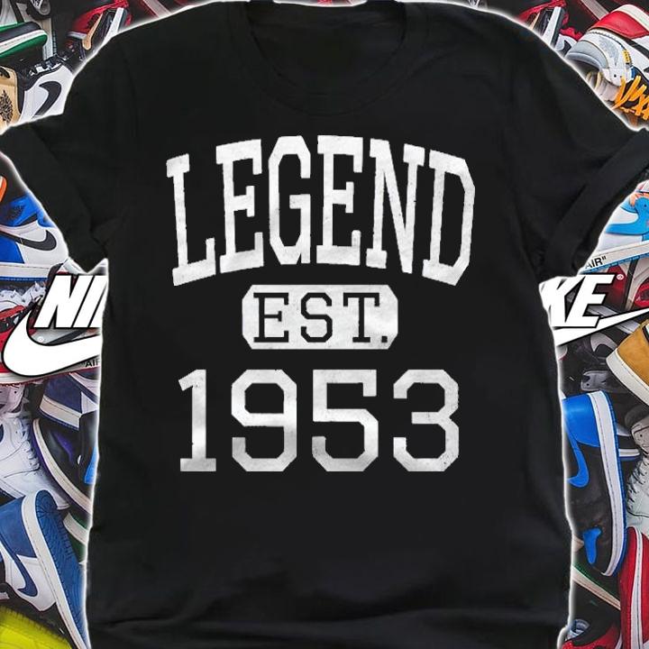 Legend Established 1953 Vintage Style Born 1953 Birthday Shirt