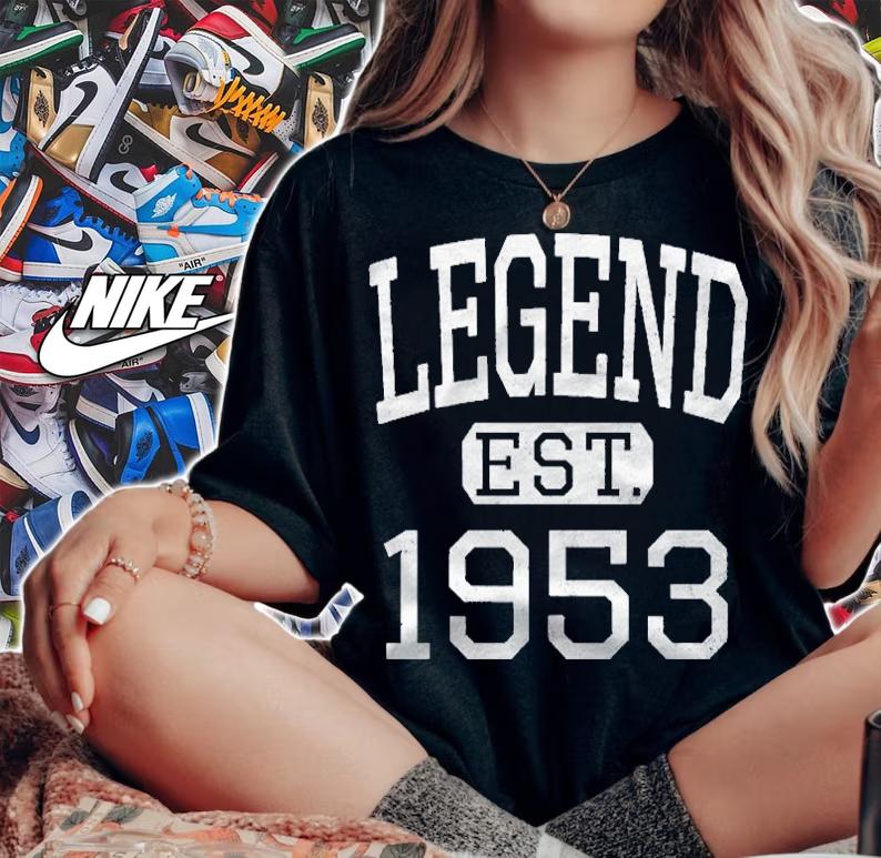 Legend Established 1953 Vintage Style Born 1953 Birthday Shirt