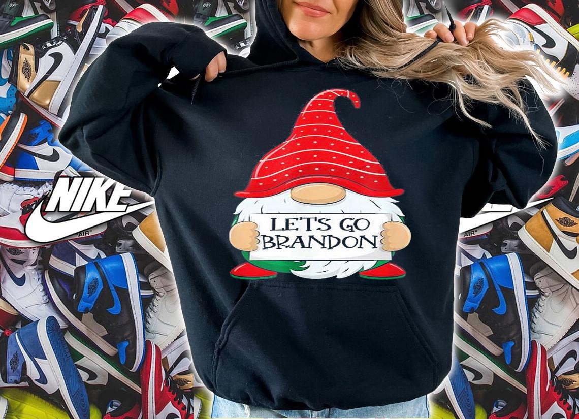 Lets Go Brandon Tee Funny Christmas Gnome Let's Go Brandon T-Shirt hoodie