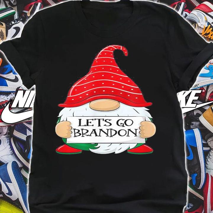 Lets Go Brandon Tee Funny Christmas Gnome Let's Go Brandon T-Shirt shirt