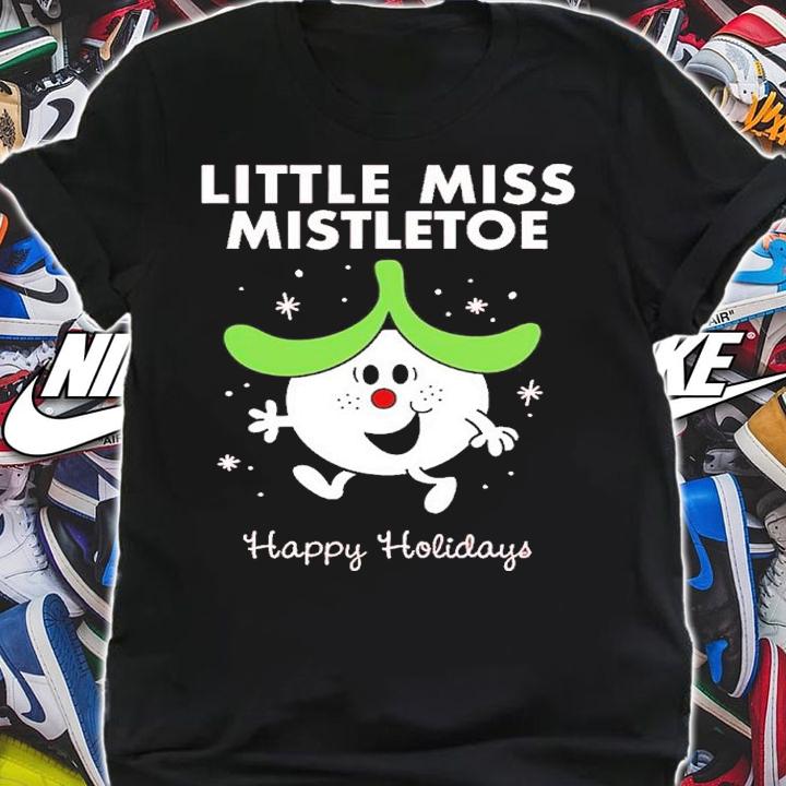 Little Miss Mistletoe Funny Xmas Cartoon Retro Children's Book shirt