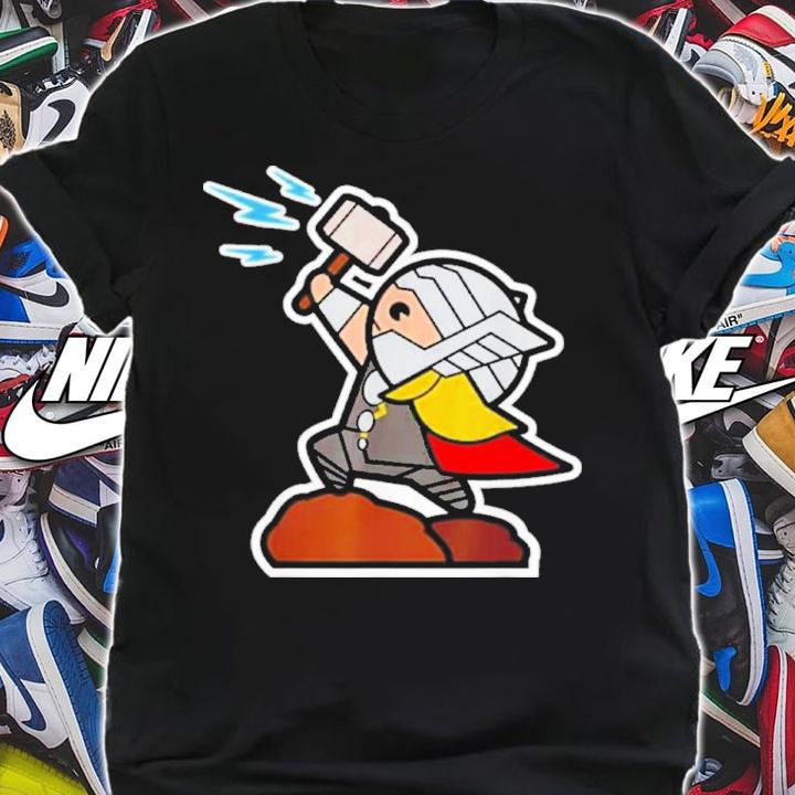Marvel Thor Mjolnir Hammer Cute Kawaii Graphic Shirt