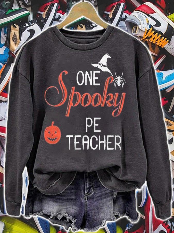 Pe Teacher Halloween Funny Spooky Gift Shirt