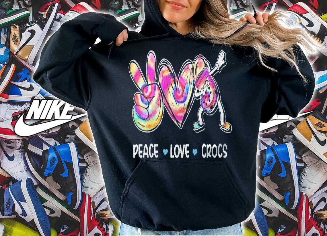 Peace Love Crocs Funny Costume Shirt hoodie