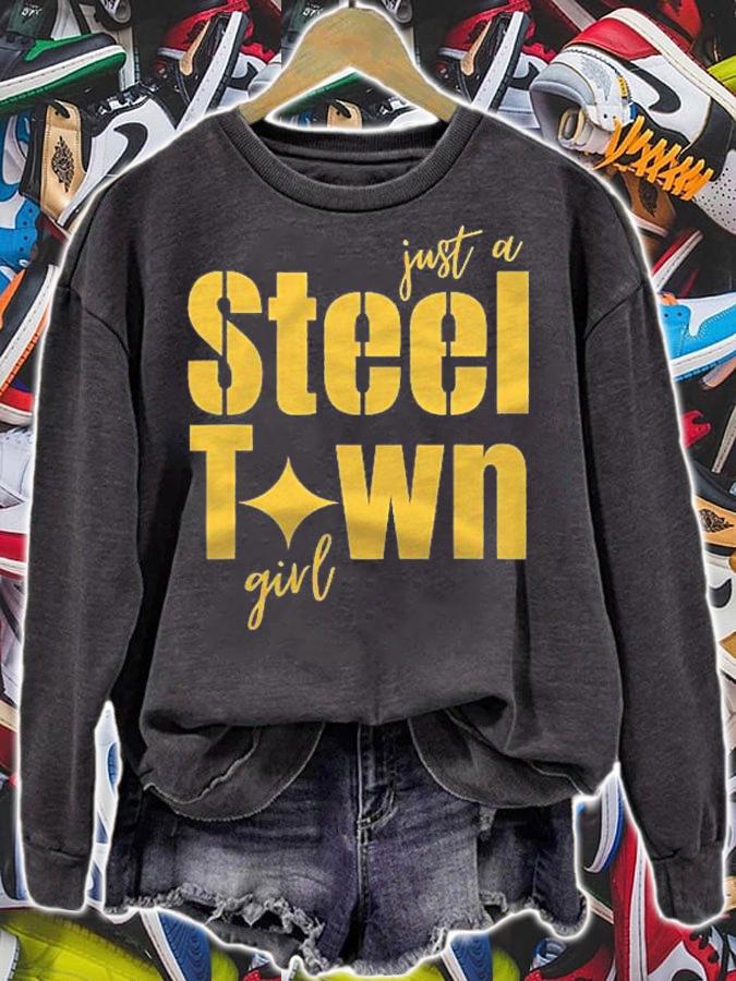 Pittsburgh Just A Steel Town Girl shirt sweatshirt