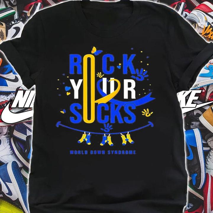 Rock Your Socks Cute 3-21 Trisomy 21 World Down Syndrome Day T-Shirt