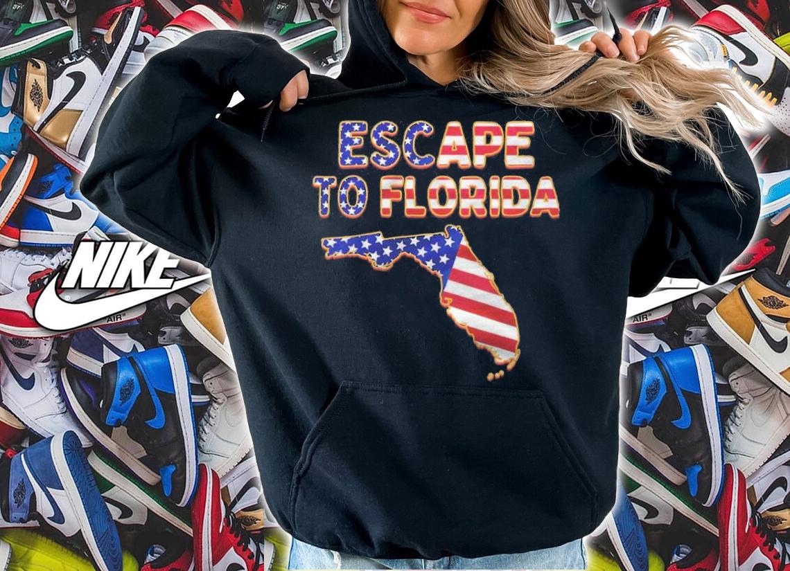 Ron DeSantis escape to Florida T-shirt hoodie