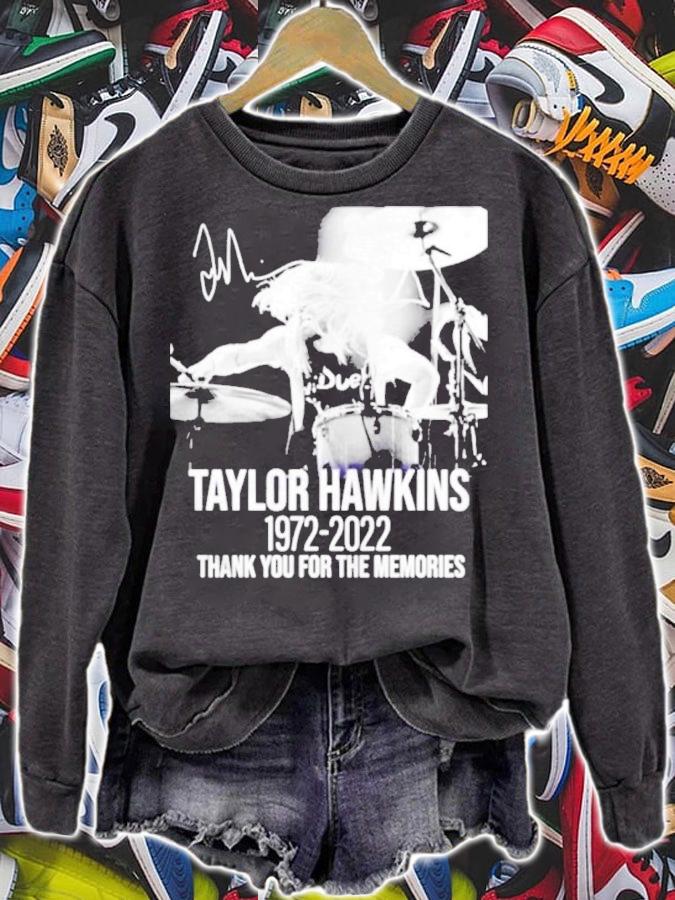 Taylor Hawkins RIP 1972-2022 Signatures Thank You For The Memories Shirt sweatshirt