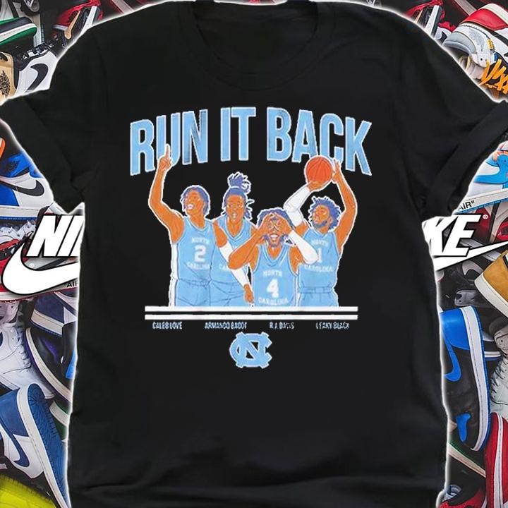 UNC North Carolina Tar Heels Basketball Run It Back T-Shirt shirt