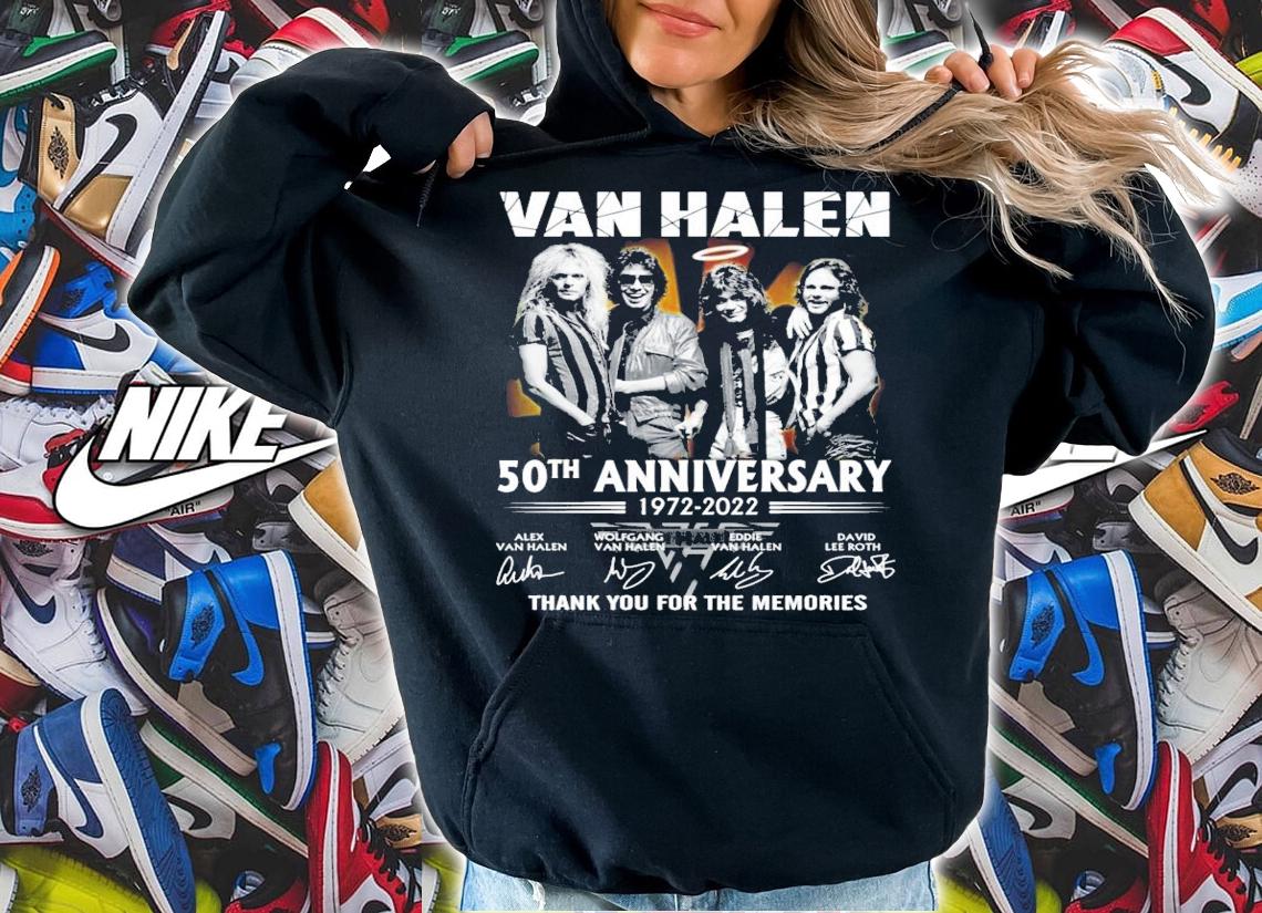 Van Halen 50th Anniversary 1972 2022 Thank You For The Memories Signatures t-shirt