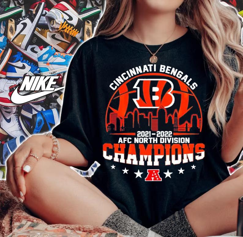 Cincinnati Bengals 2021 2022 AFC North Division Champions Shirt woman shirt