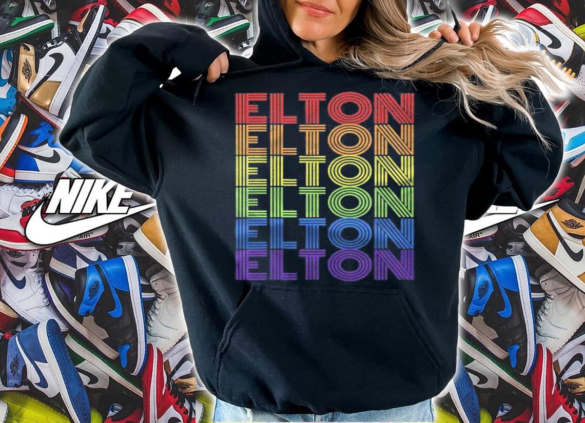 Retro Style Elton Rainbow Personalize Custom Shirt hoodie