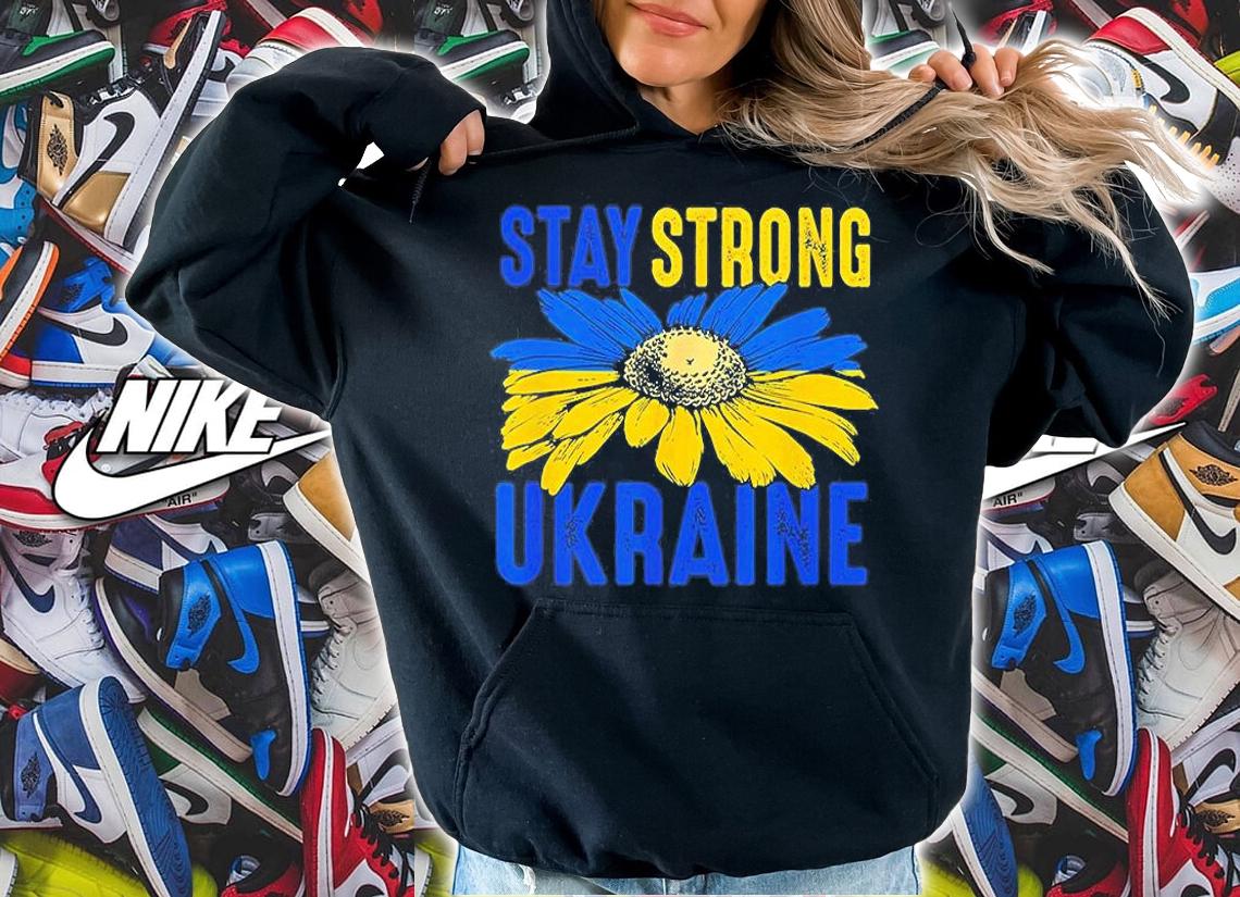 Stay Strong Ukraine Sunflower Hippie Peace Love Ukraine Peace Ukraine T-Shirt hoodie