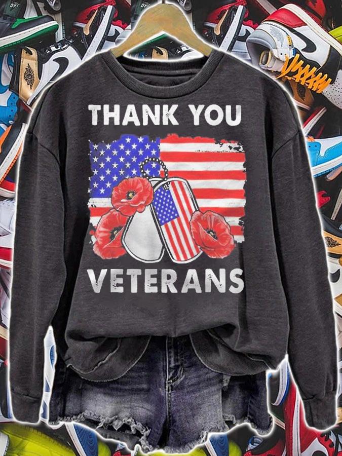 Thank you Veterans Us flag T-shirt