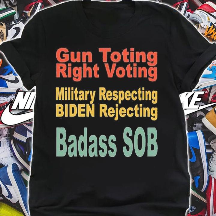 Gun Toting Right Voting Military T-Shirt shirt