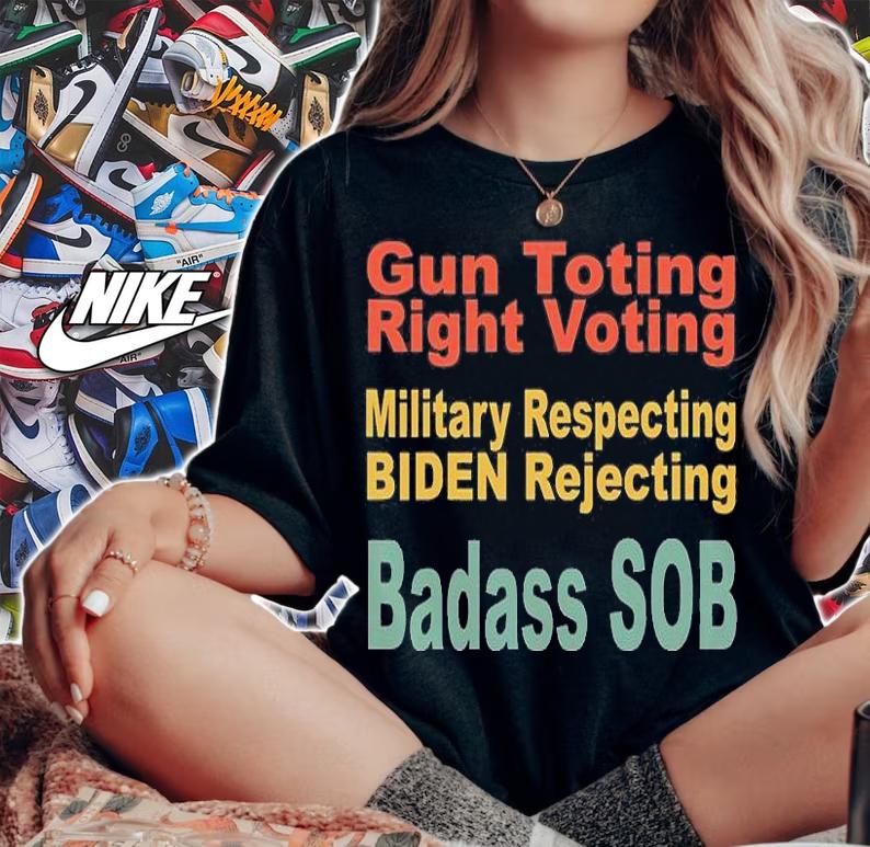 Gun Toting Right Voting Military T-Shirt woman shirt
