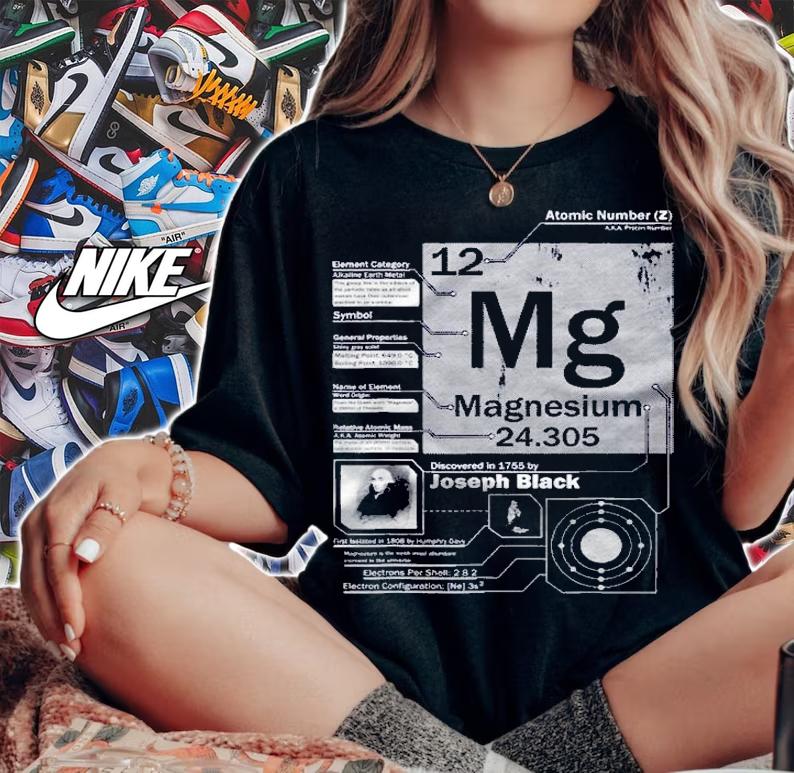 Magnesium (Mg) Element Atomic Number 12 Science Shirt woman shirt
