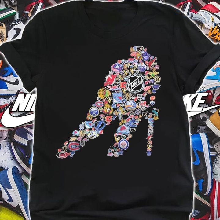 NHL all team logo shirt shirt