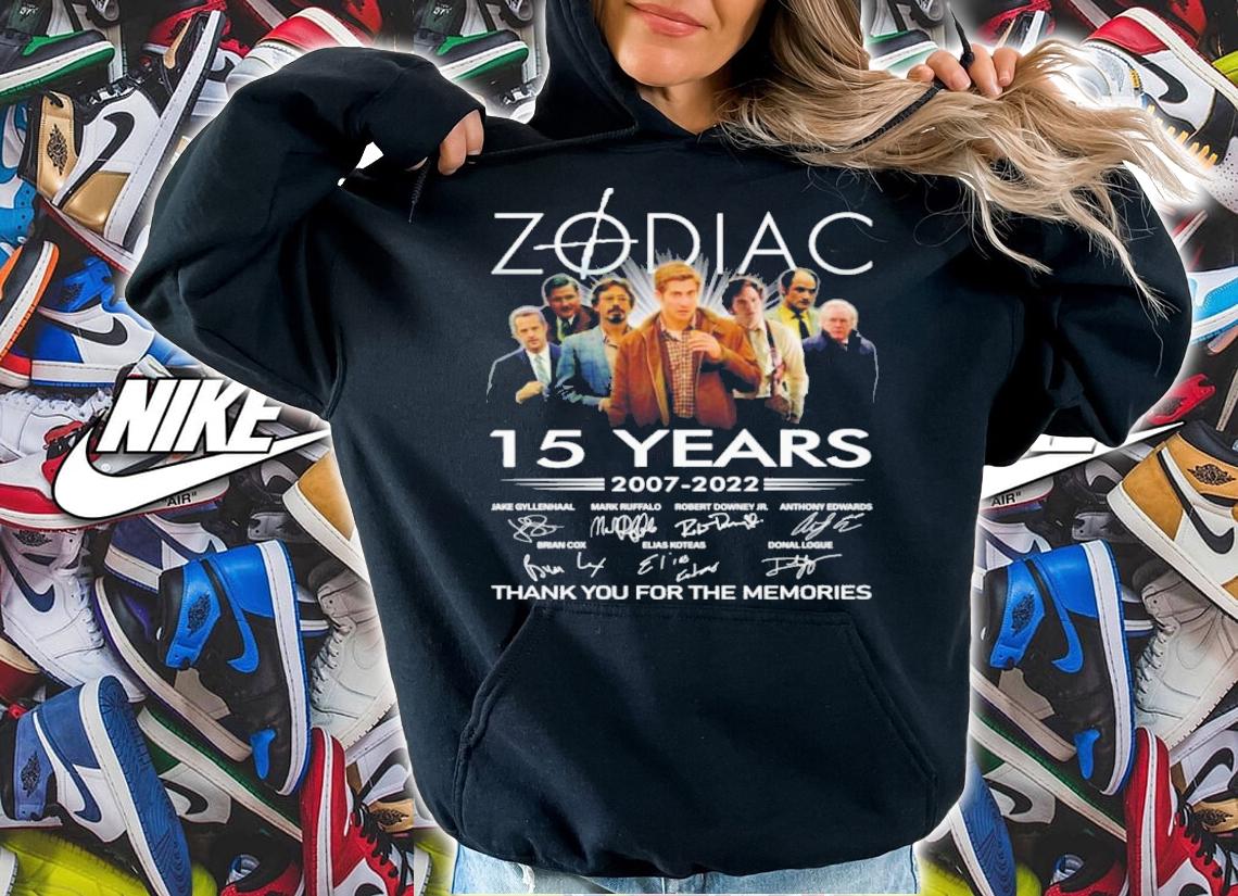 Zodiac 15 Years 2007-2022 Signatures Thank You For The Memories Shirt hoodie