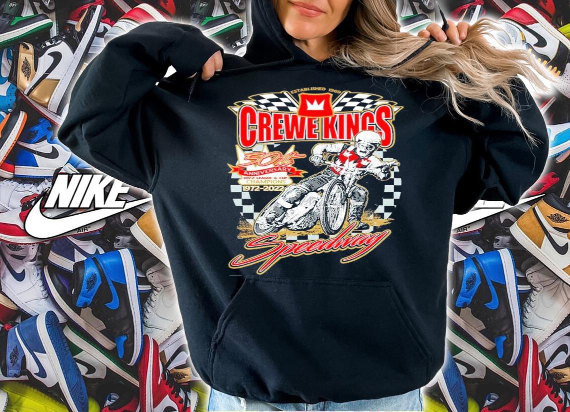 Crewe Kings 50th Anniversary DIV 2 League And Cup Champions 1972-2022 Speedway Shirt