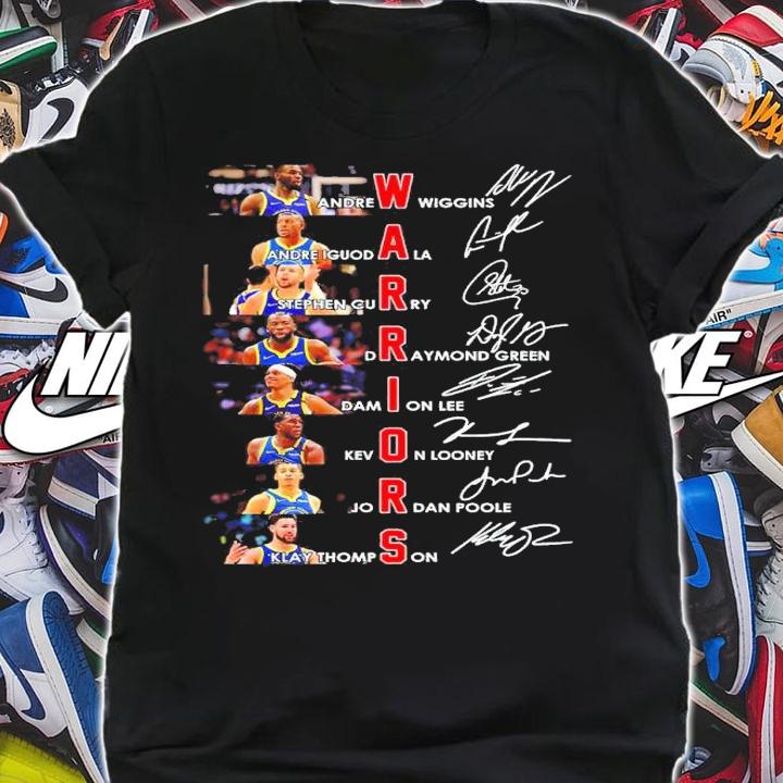 Golden State Warriors Team Player Basketball Signatures Shirt shirt