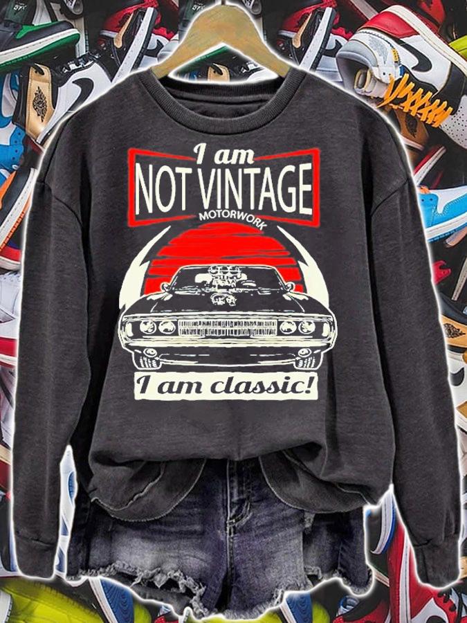 I Am Not Vintage I Am Classic Super Car Fast Car Retro Tee T-Shirt