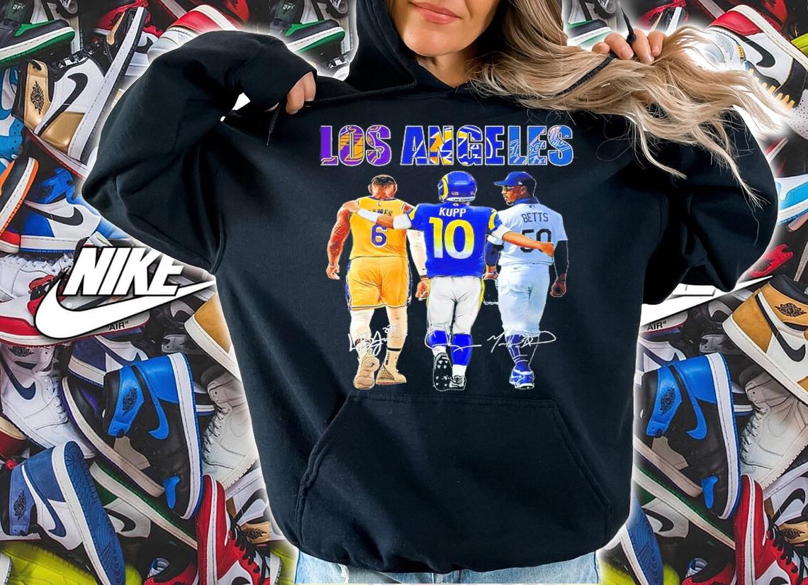 Los Angeles LeBron James Vs Cooper Kupp And Mookie Betts Signatures Shirt hoodie