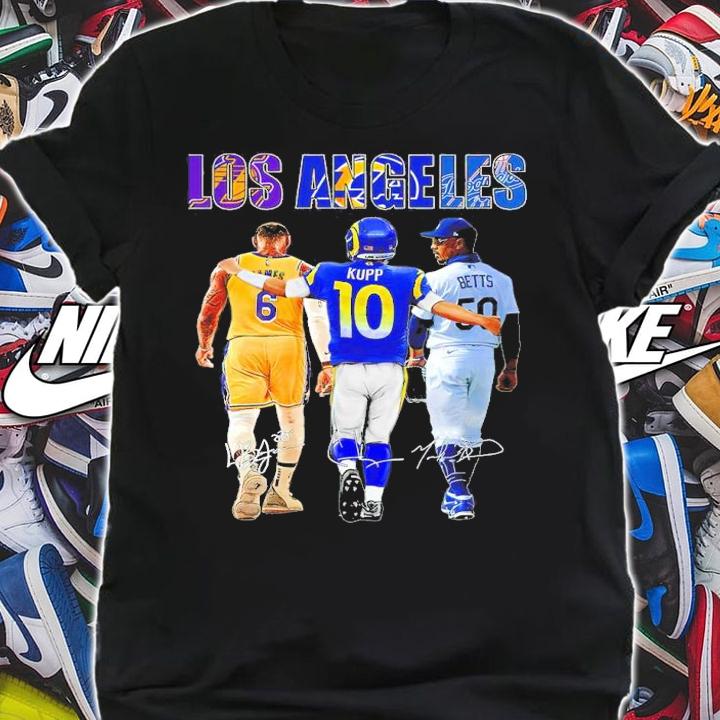 Los Angeles LeBron James Vs Cooper Kupp And Mookie Betts Signatures Shirt shirt