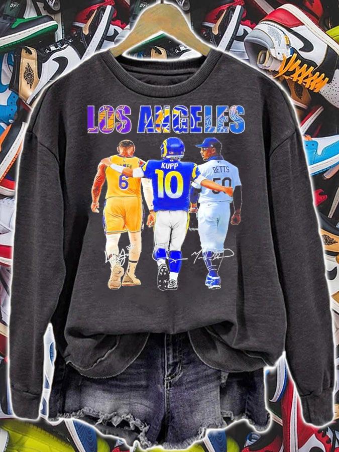 Los Angeles LeBron James Vs Cooper Kupp And Mookie Betts Signatures Shirt sweatshirt