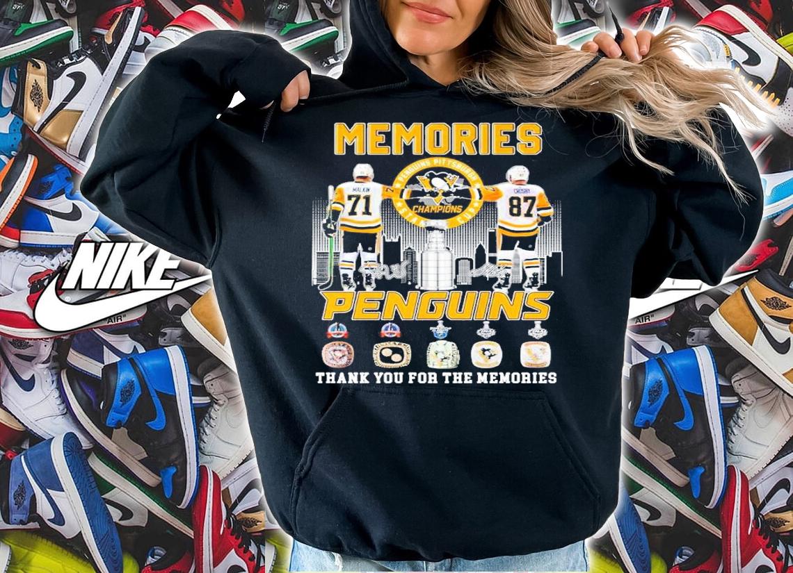 Memories Penguins Evgeni Malkin And Sidney Crosby Signatures Thank You For The Memories Shirt hoodie