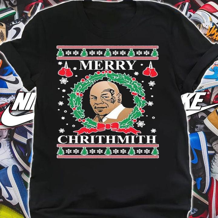 Mike Tyson Merry Chrithmith Ugly Christmas T-Shirt